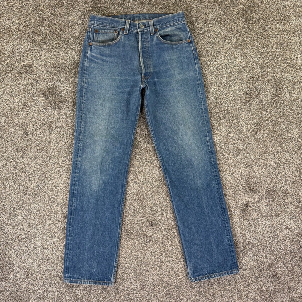 Vintage Levis 501 XX Jeans Men 33x34 Blue Denim Button Fly Straight Leg Workwear